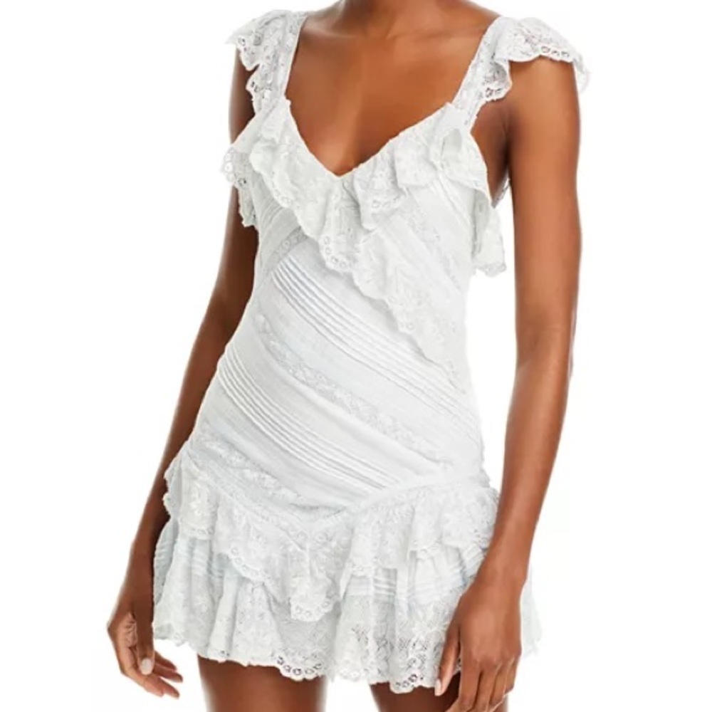 LoveShackFancy Light Blue Lace Dress